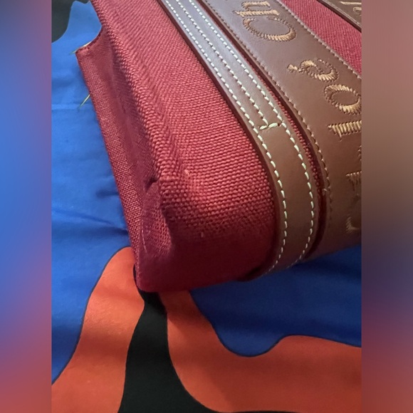 Chloe Woody Small Tote With Strap Dark Red Wine New With Tag n Dust Bag - Picture 3 of 11